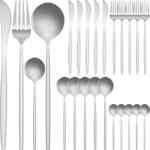 Cubiertos de acero inoxidable para 6 personas con 24 piezas bajan de precio Cubiertos de acero inoxidable para 6 personas con 24 piezas bajan de precio