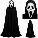 Disfraz de Halloween Scream Ghostface con máscara y capa baja a su menor precio Disfraz de Halloween Scream Ghostface con máscara y capa baja a su menor precio