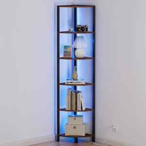 Estante organizador de esquina con 6 niveles y luces LED baja a un gran precio + 3 meses sin intereses Imagen de la promo