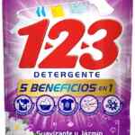 Detergente líquido 1-2-3 5 Beneficios en 1 pouch de 1 litro baja a su menor precio