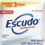 Jabón en barra Escudo Antibacterial Protección Neutra con 3 piezas baja a un super precio