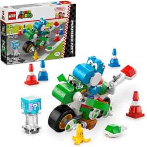 Juguete de construcción Lego Mario Kart motocicleta de Yoshi baja a un excelente precio Imagen de la promo
