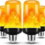 4 pack luces LED con 4 efectos de flama baja a su precio más económico
