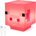 Luz nocturna recargable con diseño de Minecraft baja a un precio muy bueno