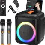 Máquina de karaoke para fiestas recargable Bluetooth baja de precio + 3 meses sin intereses