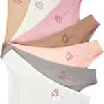 Paquete de 7 panties bikini de algodón Ilusión para mujer baja a un precio muy bueno
