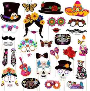 Paquete de 30 decoraciones variadas para el Día de Muertos bajan a un excelente precio Imagen de la promo