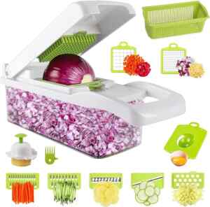 Picadora de verduras multifuncional 14 en 1 baja a un tremendo precio Imagen de la promo