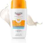 Protector solar textura ultra ligera Eucerin Hydro Fluid FPS 50+ baja a un precio increíble