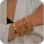 4 pack pulseras doradas joyería de fantasía para mujer bajan a un tremendo precio 4 pack pulseras doradas joyería de fantasía para mujer bajan a un tremendo precio