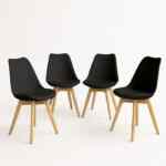 Juego de 4 sillas para comedor Eames Frankfurt acojinadas bajan a su menor precio + 6 meses sin intereses