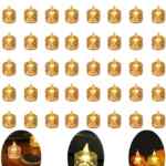 Juego de 48 de velas decorativas con luz LED bajan a un gran precio