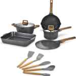 Batería de cocina de cerámica antiadherente de 12 piezas baja de precio + 6 meses sin intereses Batería de cocina de cerámica antiadherente de 12 piezas baja de precio + 6 meses sin intereses