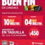 Cinemex Buen Fin 2025: Paquetes con boletos a precio especial Cinemex Buen Fin 2025: Paquetes con boletos a precio especial