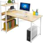 Escritorio minimalista de madera y metal con repisas baja de precio Escritorio minimalista de madera y metal con repisas baja de precio