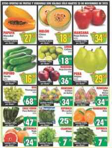 Ofertas Casa Ley Frutas y verduras 25 y 26 de noviembre 2025 Imagen de la promo