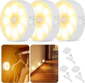 3 pack Luces recargables con sensor de movimiento e imán bajan de precio Imagen de la promo