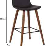 Remate en Silla alta de bar acolchada y con patas de madera baja de precio Remate en Silla alta de bar acolchada y con patas de madera baja de precio