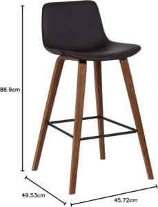 Remate en Silla alta de bar acolchada y con patas de madera baja de precio Imagen de la promo