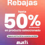 Nuevas Rebajas Martí: Hasta 50% de descuento