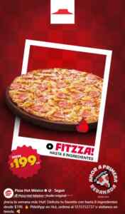 Hut Week Pizza Hut: Pizza grande desde $199 Imagen de la promo