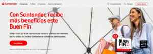 Santander Buen Fin 2025: hasta un 15% de Cashback Imagen de la promo