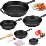 5 pack Sartenes de hierro fundido con antiadherente bajan de precio + 3 msi