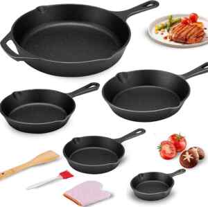 5 pack Sartenes de hierro fundido con antiadherente bajan de precio + 3 msi Imagen de la promo