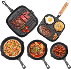 Juego de 3 Sartenes de hierro fundido para cocinar bajan de precio + 3 meses sin intereses Imagen de la promo