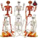 Juego de 6 esqueletos articulables para decoración de Halloween bajan de precio Juego de 6 esqueletos articulables para decoración de Halloween bajan de precio