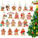 Juego de 20 adornos navideños hombre galleta de jengibre bajan de precio Juego de 20 adornos navideños hombre galleta de jengibre bajan de precio