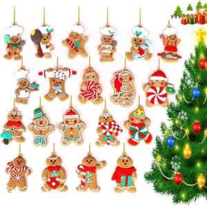 Juego de 20 adornos navideños hombre galleta de jengibre bajan de precio Imagen de la promo