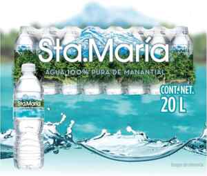 40 pack agua natural de manantial Sta. María 500 ml bajan a su precio más económico Imagen de la promo