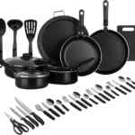 Batería de cocina Ekco con juego de cubiertos y de cuchillos de cocina baja a un tremendo precio Batería de cocina Ekco con juego de cubiertos y de cuchillos de cocina baja a un tremendo precio