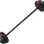 Set de barra para ejercicio de fuerza con 6 discos para 20 kg ajustables baja de precio