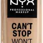 Base líquida de maquillaje Nyx Can't Stop Won't Stop baja de precio