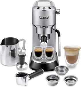 Cafetera automática para espresso o capuchino De'Longhi Dedica Arte baja a un excelente precio Imagen de la promo