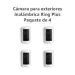 4 pack cámaras de seguridad inteligentes para exteriores Alexa Ring Plus bajan a su menor precio + 12 meses sin intereses