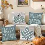 Paquete de 4 fundas de cojín con diseño otoñal baja de precio Paquete de 4 fundas de cojín con diseño otoñal baja de precio
