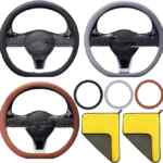 Juego de 3 fundas de volante y 2 toallas de microfibra para auto baja de precio Juego de 3 fundas de volante y 2 toallas de microfibra para auto baja de precio