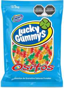 Ositos de jalea varios sabores Lucky Gummies bolsa de 1 kg baja a un precio magnífico Imagen de la promo