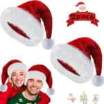 Paquete de 2 gorros navideños de Santa Claus bajan a un excelente precio