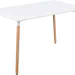 Mesa de comedor rectangular con patas de madera baja de precio + 6 meses sin intereses Mesa de comedor rectangular con patas de madera baja de precio + 6 meses sin intereses