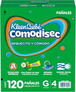 Pañales para bebé KleenBebé Comodisec Grande Etapa 4 con 120 piezas bajan a un excelente precio Imagen de la promo
