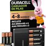 Kit pilas recargables Duracell con 6 pilas AA + 2 pilas AAA + cargador extra rápido baja a su menor precio