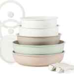 Batería de cocina Carote de cerámica antiadherente de 11 piezas baja de precio