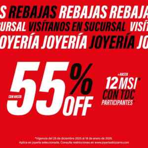 Rebajas Bizzarro: Hasta 55% de descuento + hasta 12 msi Imagen de la promo