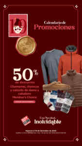 En City Club 50% de descuento en Chamarras, Chalecos y Calzado de Dama y Caballero Member’s Choice sólo hoy Imagen de la promo