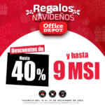 Regalos Navideños Office Depot: Hasta 40% de descuento y hasta 9 msi
