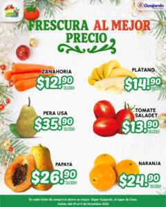 Ofertas Súper Guajardo frutas y verduras 9 al 11 de diciembre 2025 Imagen de la promo